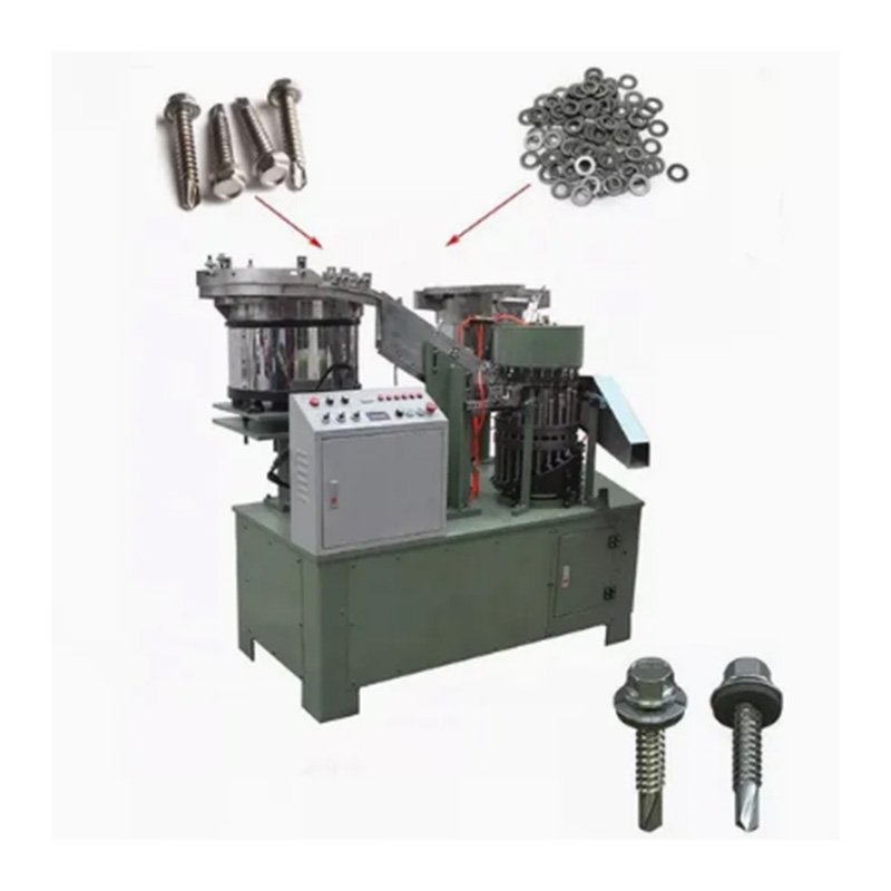 Stroj za sestavljanje podložk za samovrtalne vijake